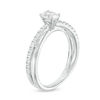 Thumbnail Image 2 of 0.70 CT. T.W. Oval Diamond Crossover Engagement Ring in 14K White Gold