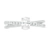 Thumbnail Image 3 of 0.70 CT. T.W. Oval Diamond Crossover Engagement Ring in 14K White Gold