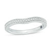 Thumbnail Image 0 of Vera Wang Love Collection 0.115 CT. T.W. Diamond Contour Vintage-Style Wedding Band in 14K White Gold