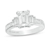 Thumbnail Image 0 of Vera Wang Love Collection 2.58 CT. T.W. Certified Emerald-Cut Diamond Three Stone Ring in 14K White Gold (I/SI2)
