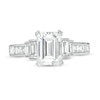 Thumbnail Image 2 of Vera Wang Love Collection 2.58 CT. T.W. Certified Emerald-Cut Diamond Three Stone Ring in 14K White Gold (I/SI2)