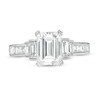 Vera Wang Love Collection 2.58 CT. T.W. Certified Emerald-Cut Diamond Three Stone Ring in 14K White Gold (I/SI2)