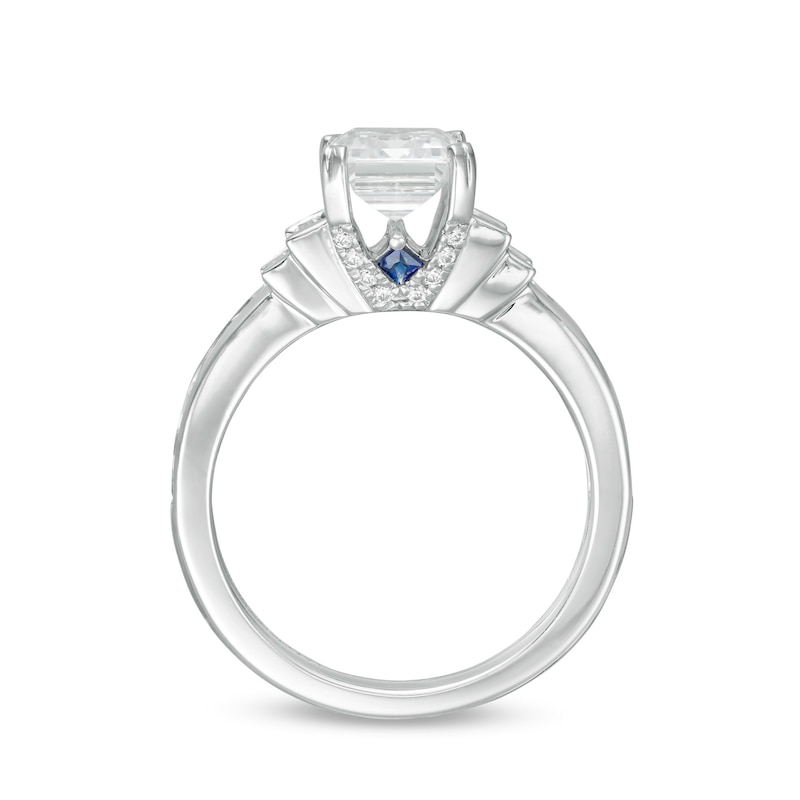 Vera Wang Love Collection 2.58 CT. T.W. Certified Emerald-Cut Diamond Three Stone Ring in 14K White Gold (I/SI2)|Peoples Jewellers