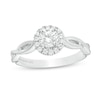 Vera Wang Love Collection 0.58 CT. T.W. Diamond Frame Twist Engagement Ring in 14K White Gold
