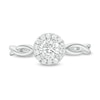 Vera Wang Love Collection 0.58 CT. T.W. Diamond Frame Twist Engagement Ring in 14K White Gold