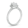 Thumbnail Image 3 of 0.70 CT. T.W. Emerald-Cut Diamond Octagonal Frame Engagement Ring in 14K White Gold