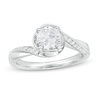 0.85 CT. T.W. Certified Canadian Diamond Bypass Engagement Ring in 14K White Gold (I/I2)