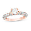 Thumbnail Image 0 of 1.45 CT. T.W. Diamond Art Deco Engagement Ring in 14K Rose Gold