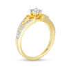 Thumbnail Image 3 of 0.29 CT. T.W. Diamond Celtic Knots Split Shank Engagement Ring in 10K Gold