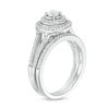 Thumbnail Image 2 of 0.60 CT. T.W. Diamond Double Frame Split Shank Vintage-Style Bridal Set in 10K White Gold