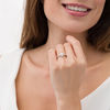 Thumbnail Image 2 of 0.33 CT. T.W. Composite Diamond Frame Teardrop Engagement Ring in 10K White Gold