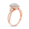 Thumbnail Image 2 of 0.45 CT. T.W. Diamond Pear-Shaped Frame Vintage-Style Engagement Ring in 10K Rose Gold - Size 7