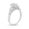 Thumbnail Image 2 of 0.95 CT. T.W. Oval Diamond Past Present Future® Frame Vintage-Style Engagement Ring in 14K White Gold