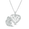 Thumbnail Image 2 of Diamond Accent Double Heart Locket in Sterling Silver