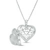 Thumbnail Image 3 of Diamond Accent Double Heart Locket in Sterling Silver