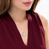 Thumbnail Image 1 of 0.067 CT. T.W. Diamond Heart with Outline Locket in Sterling Silver