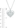 Thumbnail Image 3 of 0.067 CT. T.W. Diamond Heart with Outline Locket in Sterling Silver