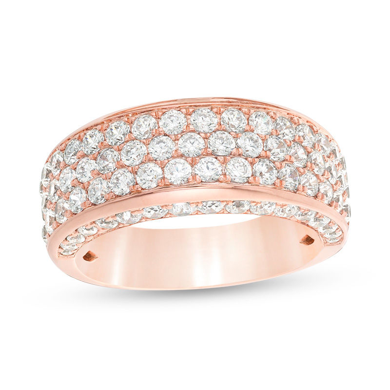 2.11 CT. T.W. Diamond Multi-Row Band in 14K Rose Gold|Peoples Jewellers