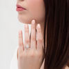 Thumbnail Image 1 of 0.60 CT. T.W. Pear-Shaped Diamond Frame Tiara Vintage-Style Bridal Set in 10K Rose Gold - Size 7