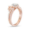 Thumbnail Image 3 of 0.60 CT. T.W. Pear-Shaped Diamond Frame Tiara Vintage-Style Bridal Set in 10K Rose Gold