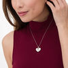 Thumbnail Image 2 of Composite Diamond Accent Heart Locket in Sterling Silver and 10K Rose Gold