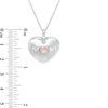 Thumbnail Image 4 of Diamond Accent "MOM" Heart Locket in Sterling Silver and 10K Rose Gold