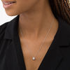 Thumbnail Image 2 of 0.115 CT. T.W. Multi-Diamond Circle Pendant in 10K White Gold