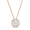 Thumbnail Image 0 of 0.115 CT. T.W. Multi-Diamond Circle Pendant in 10K Rose Gold