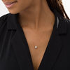 Thumbnail Image 1 of 0.115 CT. T.W. Multi-Diamond Circle Pendant in 10K Rose Gold