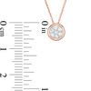 Thumbnail Image 2 of 0.115 CT. T.W. Multi-Diamond Circle Pendant in 10K Rose Gold