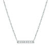 Thumbnail Image 0 of 0.065 CT. T.W. Diamond Bar Necklace in 10K White Gold - 17.5"