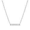 Thumbnail Image 1 of 0.065 CT. T.W. Diamond Bar Necklace in 10K White Gold - 17.5"