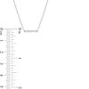 Thumbnail Image 2 of 0.065 CT. T.W. Diamond Bar Necklace in 10K White Gold - 17.5"