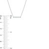 Thumbnail Image 3 of 0.065 CT. T.W. Diamond Bar Necklace in 10K White Gold - 17.5"