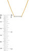 Thumbnail Image 2 of 0.065 CT. T.W. Diamond Bar Necklace in 10K Gold - 17.5"