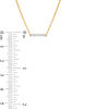 Thumbnail Image 3 of 0.065 CT. T.W. Diamond Bar Necklace in 10K Gold - 17.5"