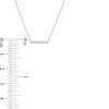 Thumbnail Image 2 of 0.065 CT. T.W. Diamond Bar Necklace in 10K Rose Gold - 17.5"