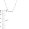 Thumbnail Image 3 of 0.065 CT. T.W. Diamond Bar Necklace in 10K Rose Gold - 17.5"