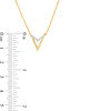 Thumbnail Image 3 of 0.04 CT. T.W. Diamond "V" Chevron Necklace in 10K Gold - 17.5"