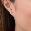 Thumbnail Image 1 of 0.04 CT. T.W. Diamond "V" Chevron Stud Earrings in 10K Gold