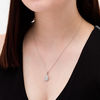Thumbnail Image 2 of 0.45 CT. T.W. Multi-Diamond Teardrop-Shaped Frame Pendant in 10K White Gold