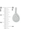 Thumbnail Image 2 of 0.69 CT. T.W. Multi-Diamond Teardrop-Shaped Frame Drop Earrings in 10K White Gold