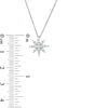 Thumbnail Image 2 of 0.23 CT. T.W. Diamond Starburst Pendant in Sterling Silver