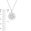 Thumbnail Image 3 of 0.45 CT. T.W. Diamond Flower Orbit Pendant in Sterling Silver