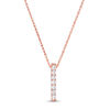 Thumbnail Image 1 of 0.065 CT. T.W. Diamond Vertical Bar Pendant in 10K Rose Gold