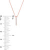 Thumbnail Image 3 of 0.065 CT. T.W. Diamond Vertical Bar Pendant in 10K Rose Gold
