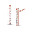 Thumbnail Image 0 of 0.085 CT. T.W. Diamond Vertical Bar Drop Earrings in 10K Rose Gold