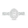 Thumbnail Image 4 of 0.40 CT. T.W. Oval Diamond Double Frame Art Deco Vintage-Style Engagement Ring in 10K White Gold