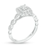 Thumbnail Image 2 of 0.40 CT. T.W. Princess-Cut Diamond Double Frame Art Deco Vintage-Style Engagement Ring in 10K White Gold