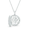 Thumbnail Image 2 of Diamond Accent Sunburst Locket in Sterling Silver